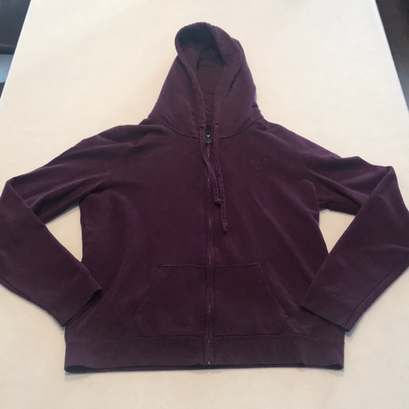 American Eagle Outfitters Tops - AEO plum hooded, zip up sweatshirt, xl